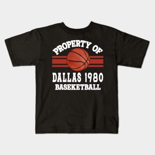 Proud Name Dallas Graphic Property Vintage Basketball Kids T-Shirt